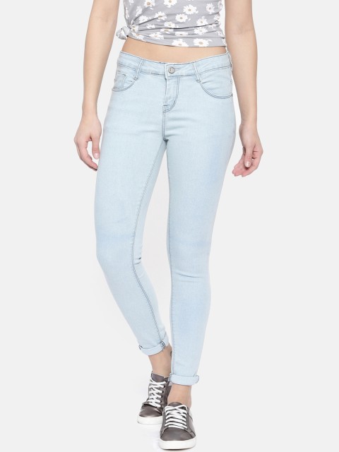 

ZHEIA Women Blue Skinny Fit Mid-Rise Clean Look Stretchable Jeans