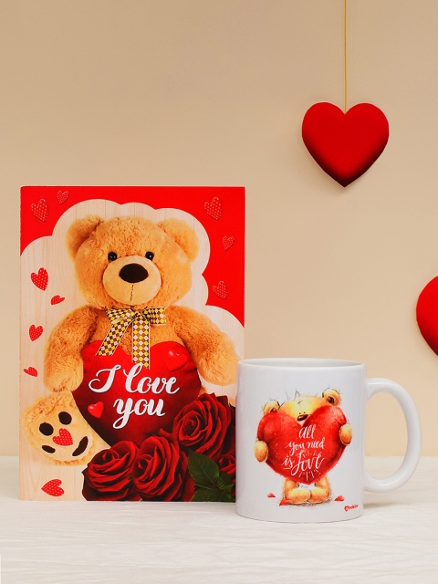 

Archies Love Gifts Multicoloured Printed Ceramic Mug with Greeting Card, Multi