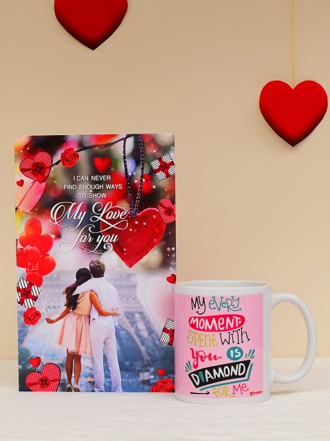 

Archies Love Gifts Multicoloured Printed Ceramic Mug with Greeting Card, Multi