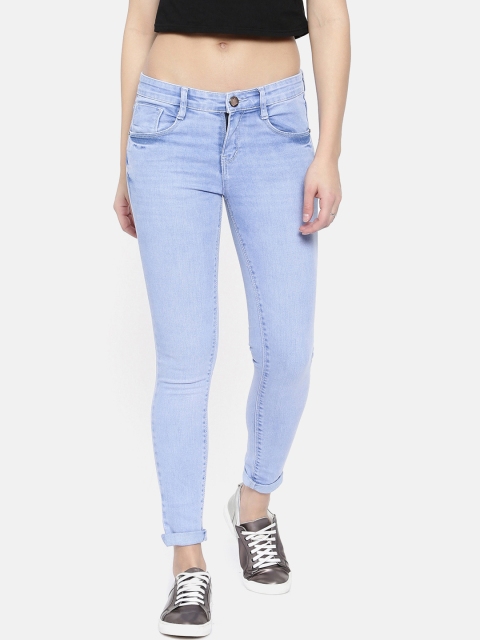 

ZHEIA Women Blue Skinny Fit Mid-Rise Clean Look Stretchable Jeans