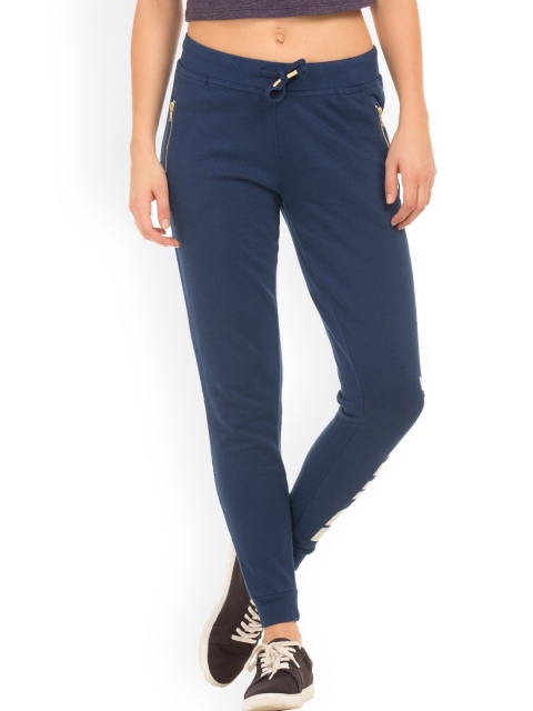 

Ed Hardy Women Blue Solid Joggers