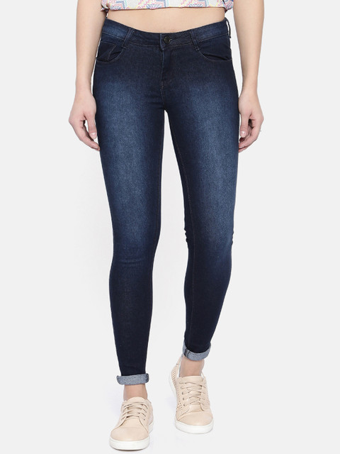 

ZHEIA Women Blue Skinny Fit Mid-Rise Clean Look Stretchable Jeans
