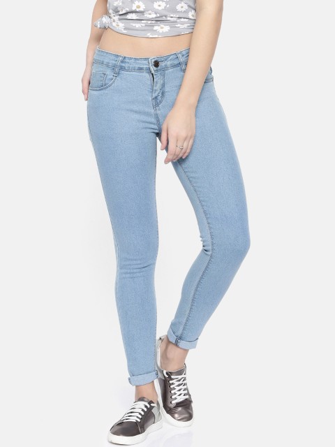 

ZHEIA Women Blue Skinny Fit Mid-Rise Clean Look Stretchable Jeans