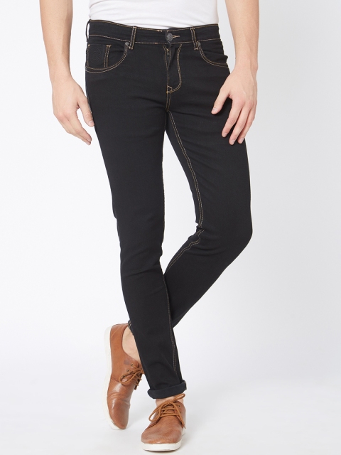 

Road Rockers Men Black Skinny Fit Low-Rise Clean Look Stretchable Jeans