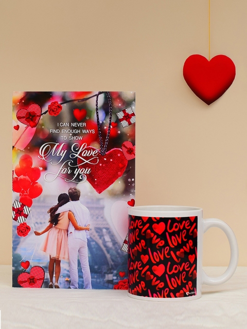 

Archies Love Gifts Multicoloured Printed Ceramic Mug with Greeting Card, Multi