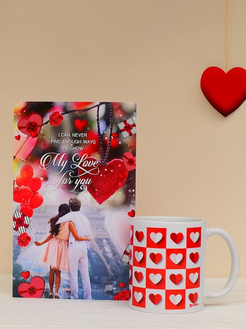 

Archies Multicoloured Printed Ceramic Mug with Greeting Card, Multi