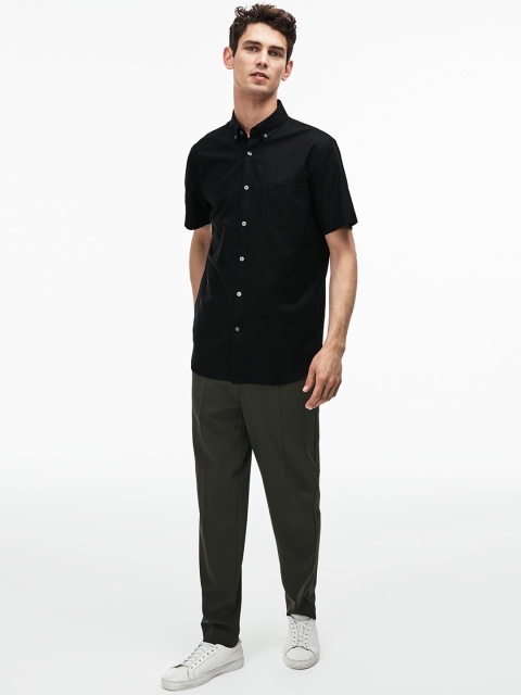 

Lacoste Men Black Regular Fit Solid Casual Shirt