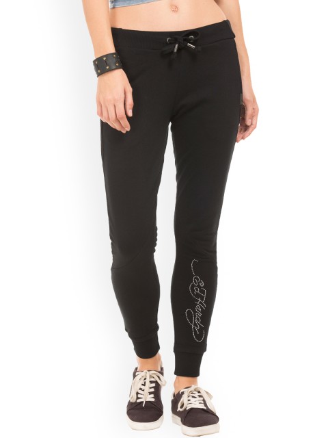 

Ed Hardy Women Black Solid Joggers