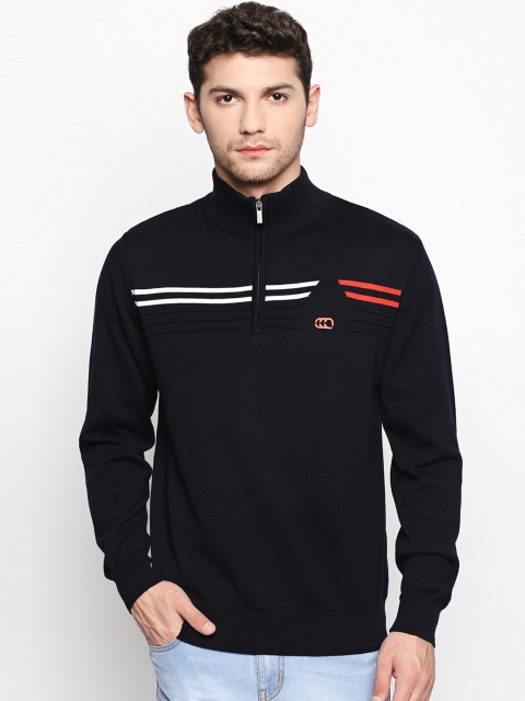 

Ajile by Pantaloons Men Navy Blue Solid Pullover