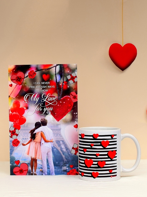 

Archies Love Gifts Multicoloured Printed Ceramic Mug & Greeting Card Set, Multi
