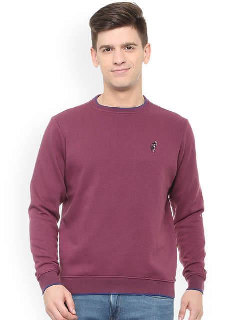 

SIMON CARTER LONDON Men Purple Solid Sweatshirt