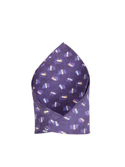 

SIMON CARTER LONDON Men Purple Printed Pocket Square