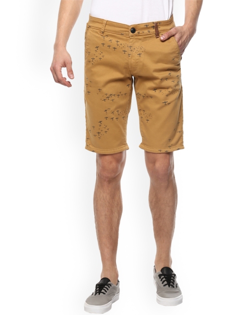 

SPYKAR Men Brown Printed Slim Fit Regular Shorts