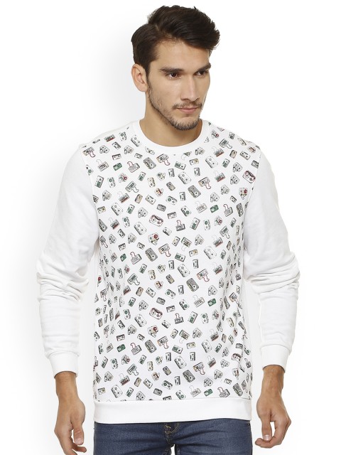 

SIMON CARTER LONDON Men White Printed Sweatshirt