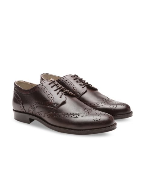 

United Colors of Benetton Men Coffee Brown Leather Brogues
