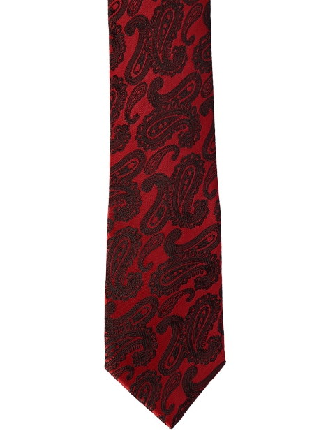 

Van Heusen Red Woven Design Broad Tie