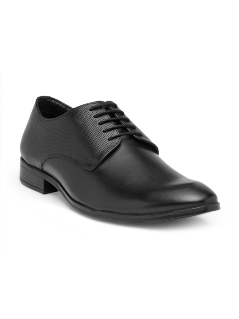 

Teakwood Leathers Men Black Formal Leather Derbys