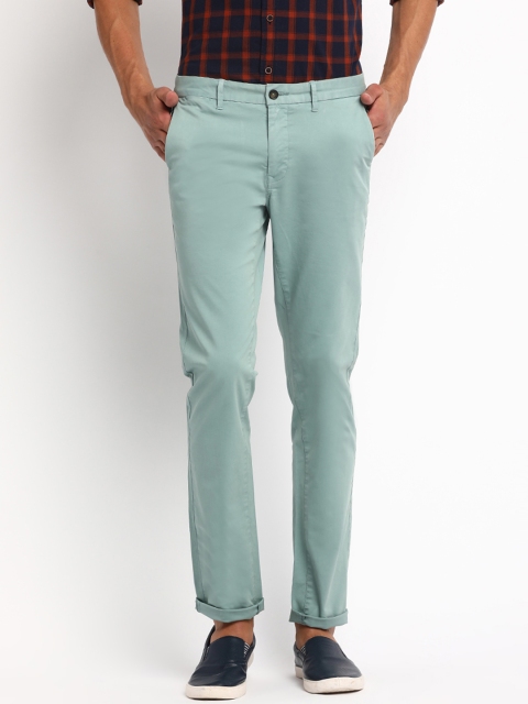 

Basics Men Blue Tapered Fit Solid Regular Trousers