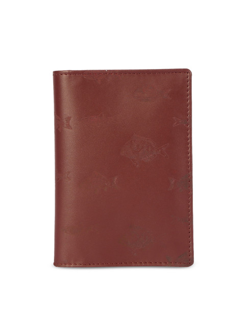 

SIMON CARTER LONDON Men Brown Textured Leather Two Fold Wallet