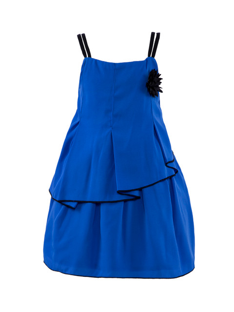 

Stylo Bug Girls Blue Solid Fit and Flare Dress