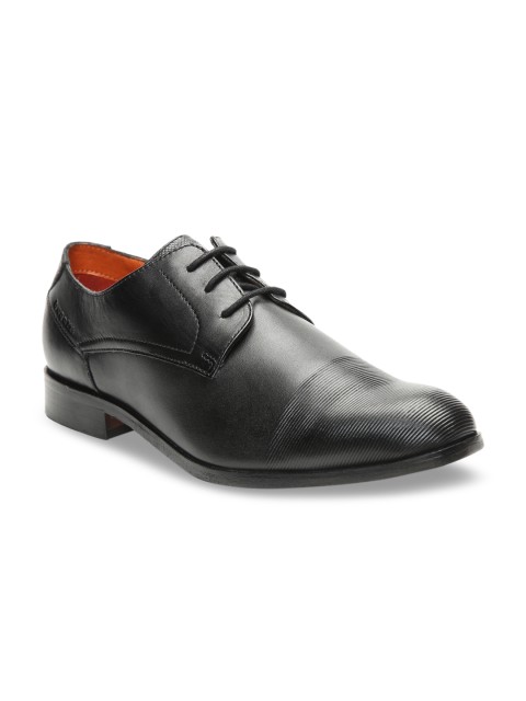 

Bugatti Men Black Leather Formal Derbys