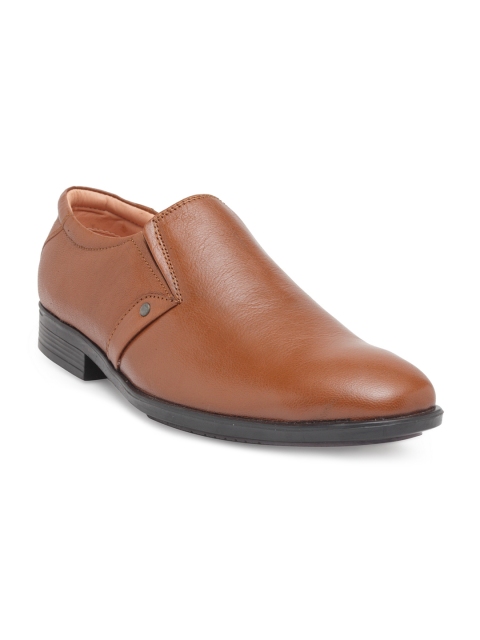 

Teakwood Leathers Men Tan Semiformal Leather Slip-Ons