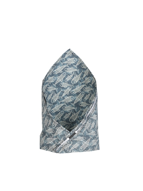 

SIMON CARTER LONDON Men Grey Printed Pocket Square, Green