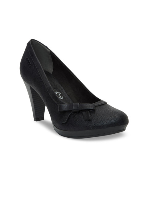 

Bugatti Women Black Solid Pumps
