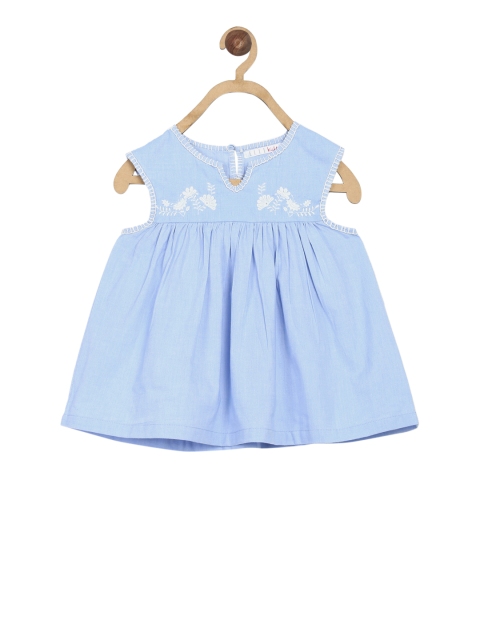 

ELLE Girls Blue Printed A-Line Top