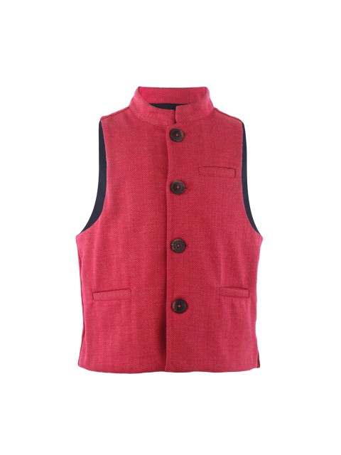 

One Friday Boys Red Solid Tailored Jacket