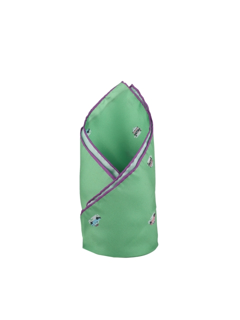 

SIMON CARTER LONDON Men Green Printed Pocket Square