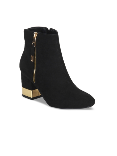 

Truffle Collection Women Black Solid Heeled Boots
