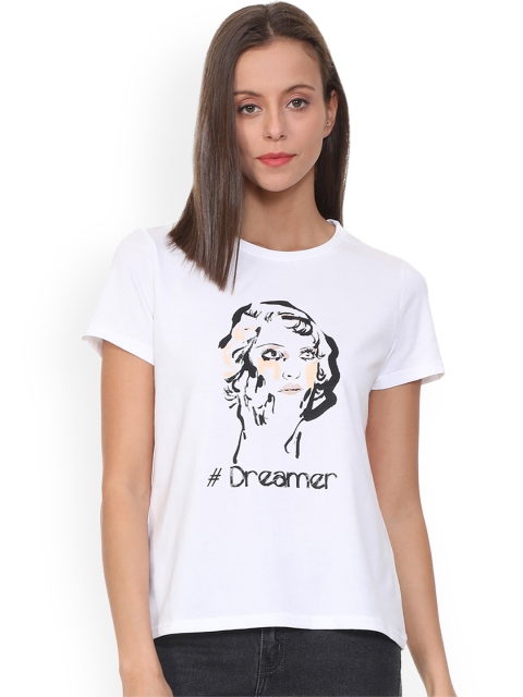 

People Women White Printed Top