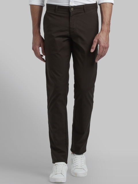 

Parx Men Green Slim Fit Self Design Regular Trousers