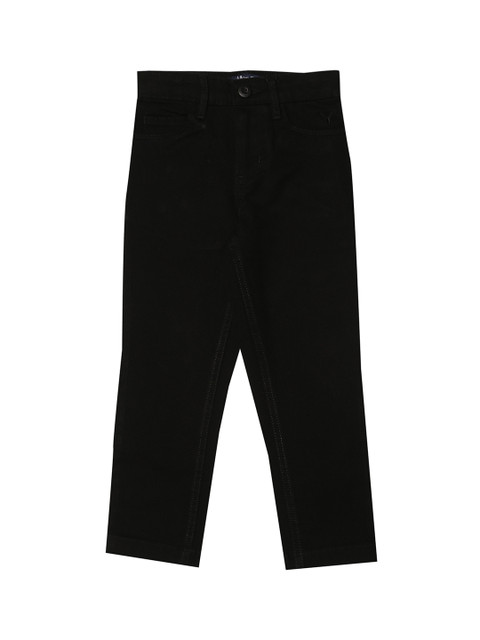 

Allen Solly Junior Boys Black Regular Fit Solid Regular Trousers