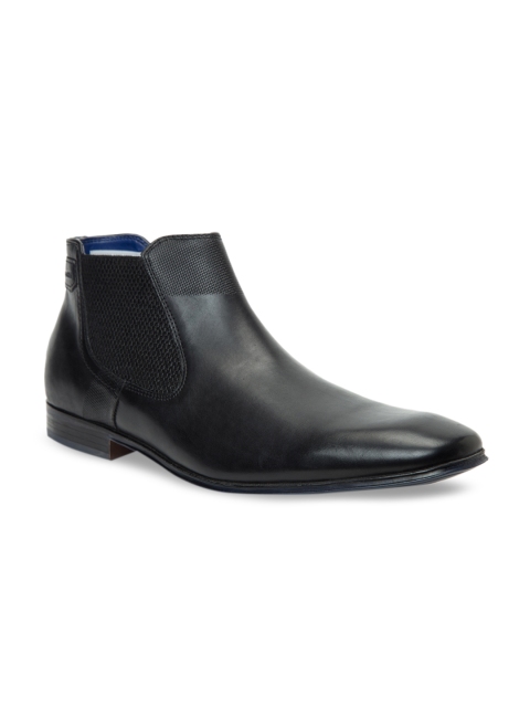 

Bugatti Men Black Leather Semiformal Boots