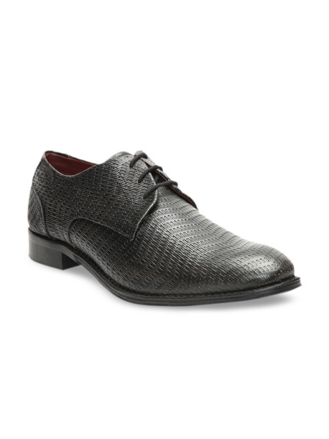 

Bugatti Men Grey Leather Formal Derbys