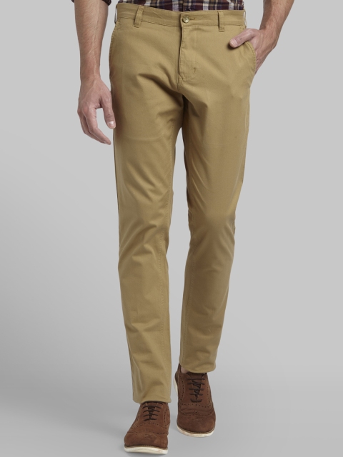 

Parx Men Khaki Slim Fit Self Design Regular Trousers