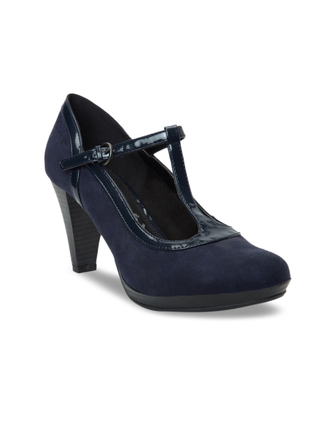 Bugatti Women Navy Blue Solid Pumps