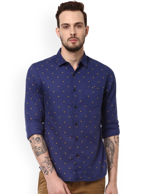 

SPYKAR Men Blue Slim Fit Printed Casual Shirt