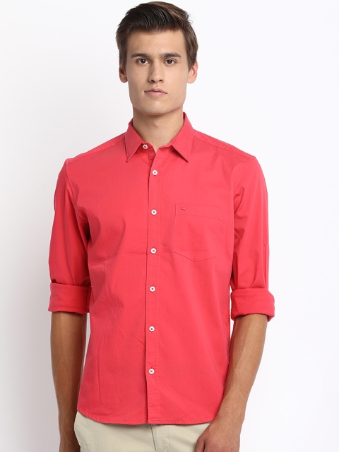 

Basics Men Pink Slim Fit Solid Casual Shirt