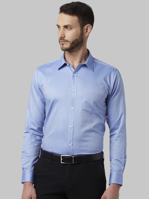 

Park Avenue Men Blue Slim Fit Self Design Formal Shirt