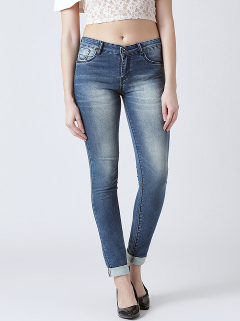 

Devis Women Blue Skinny Fit Mid-Rise Clean Look Stretchable Jeans
