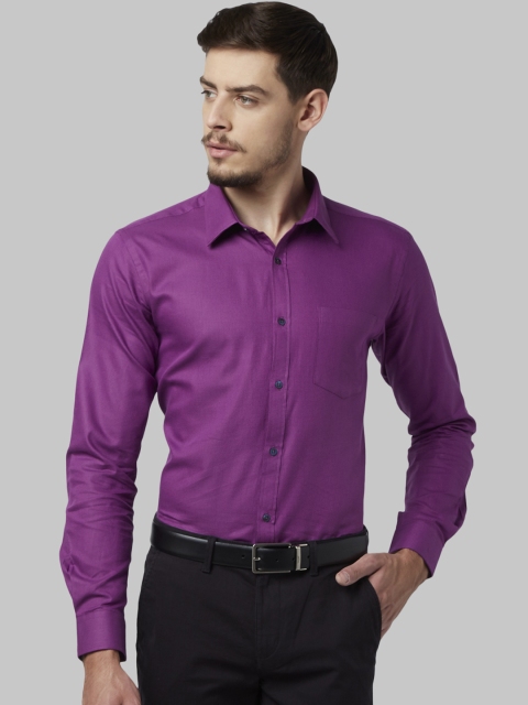 

Park Avenue Men Purple Slim Fit Self Design Formal Shirt