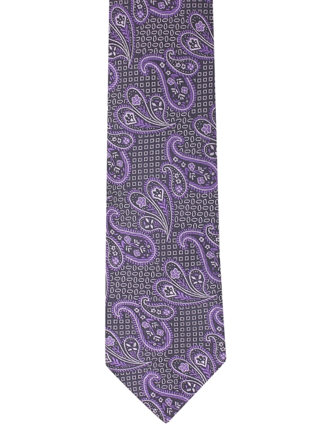 

Peter England Purple Woven Design Broad Tie