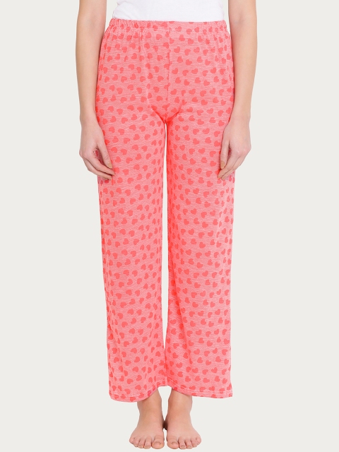 

Clovia Women Peach-Coloured Printed Pyjamas LB0169P04XL
