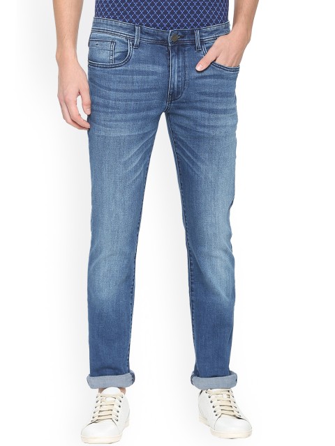 

V Dot Men Blue Slim Fit Mid-Rise Clean Look Stretchable Jeans