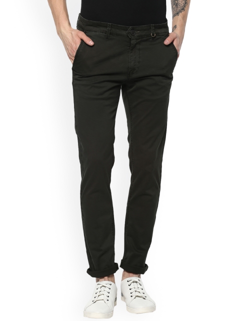 

SPYKAR Men Black Slim Fit Solid Regular Trousers