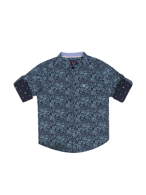 

Allen Solly Junior Boys Blue Regular Fit Printed Casual Shirt