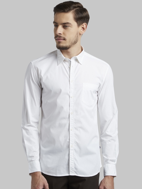 

Parx Men White Regular Fit Solid Casual Shirt